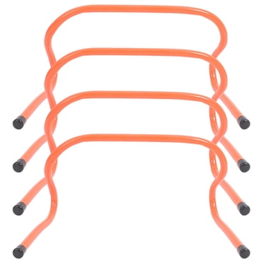 OULII 4 Pcs Haies d'Agilité Professionnelles Orange en Plastique Vitesses Haies pour Soccer Soccer Entraînement
