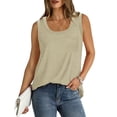 thumbnail image 4 of Liquidation! Hauts Grande Taille pour Femmes, Blouse à Manches Courtes d'Été pour Femmes, T-shirt à Col Rond Uni pour Femmes, 4 of 4