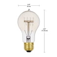 thumbnail image 5 of 60W Vintage Edison A19 Quad Loop Incandescent Filament Light Bulb 3-Pack, E26 Base, 245 Lumens, 5 of 5