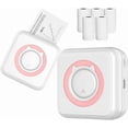 thumbnail image 1 of 2023 InstaProud Portable Sticker Printer, Bluetooth Thermal Printer, Pink with 5 Paper Rolls, 1 of 7