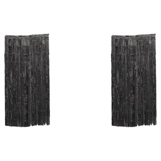 relayinert Application Large et Options Personnalisables de Franges de Papier d'Aluminium Vibrant Noir 3*1M 2Set