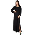 thumbnail image 4 of Bimba Robe Longue Maxi Style Bohème Gothique pour Femmes en Dentelle à Manches Longues, 4 of 7