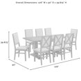 thumbnail image 3 of Pemberly Row Contemporary 9-Piece Dining Table Set in Dark Oak/Creme, 3 of 10