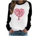 thumbnail image 2 of Meichang Sweatshirts pour Femmes Sweatshirt de la Saint-Valentin Femmes Sweatshirt Graphique Cœur Manches Longues Col Rond Pull de Vacances en Solde Cadeaux de la Saint-Valentin, 2 of 4