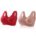 thumbnail image 1 of Yuyuzo Front Closure Bras for Women Plus Size 2 Pack Full Support Wireless Comfortable Everyday Bra, 1 of 3