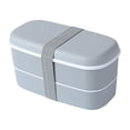 thumbnail image 1 of Boovnll Bento Box, Food Grade Material Refrigerator Microwave Preservation Box, Double Layered Divided Children's Lunch Box, Bento Box Adult, Bento Box for Kids, Lunch Box Containers, 1 of 2