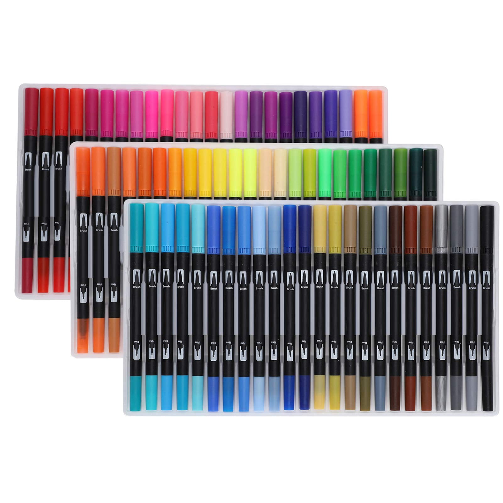 Watercolor Markers, Dual Tip Brush Pens Fineliners Art Markers for Kids Adult Artist Calligraphy Hand