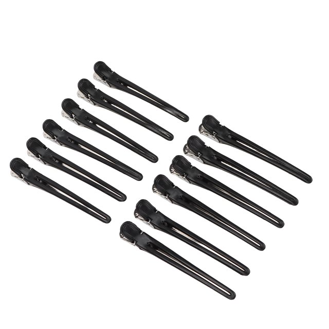 Duckbill Hair Clips,12Pcs Duckbill Clips Sturdy Prevent Slipping Seamless Professional Hair Clips for Barber Shop Hair Stylist ToolsDividing