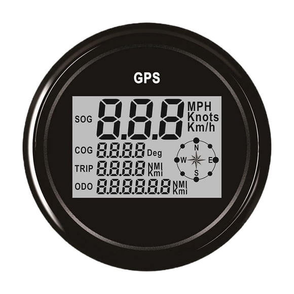 85mm Marine Boat Car GPS Speedometer LCD Display 0~999 Km/h Knots MPH Adjustable Digital Speedometer Gauge With Red Backlight ,High Precision