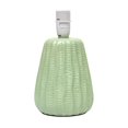 thumbnail image 3 of Simple Designs 11.02" Traditional Mini Modern Ceramic Texture Pastel Accent Bedside Table Desk Lamp with Matching Fabric Shade for Bedroom, Nightstand, Living Room, Entryway, 3 of 9