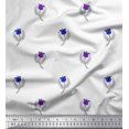 thumbnail image 1 of Soimoi Polyester Crepe Fabric Leaves & Floral Block Printed Fabric 1 Yard 42 Inch Wide, 1 of 3