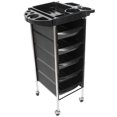 thumbnail image 4 of MultiFunctional Hair Salon Trolley Hairdressing Tool Storage Cart Organizer with 5 Trays, 4 of 14