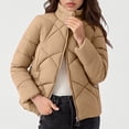 thumbnail image 2 of Lovzfmll Veste Décontractée pour Femme, Style à Capuche à Manches Longues Coloré Kaki, TG, 2 of 7
