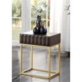 thumbnail image 4 of Furniture of America Giffore Metal 1-Drawer Side Table in Walnut, 4 of 5