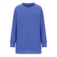 thumbnail image 4 of Timegard Womens Tops Sweatshirts Crewneck Long Sleeve Solid Color Pullover Basic Casual Loose Tops, 4 of 6