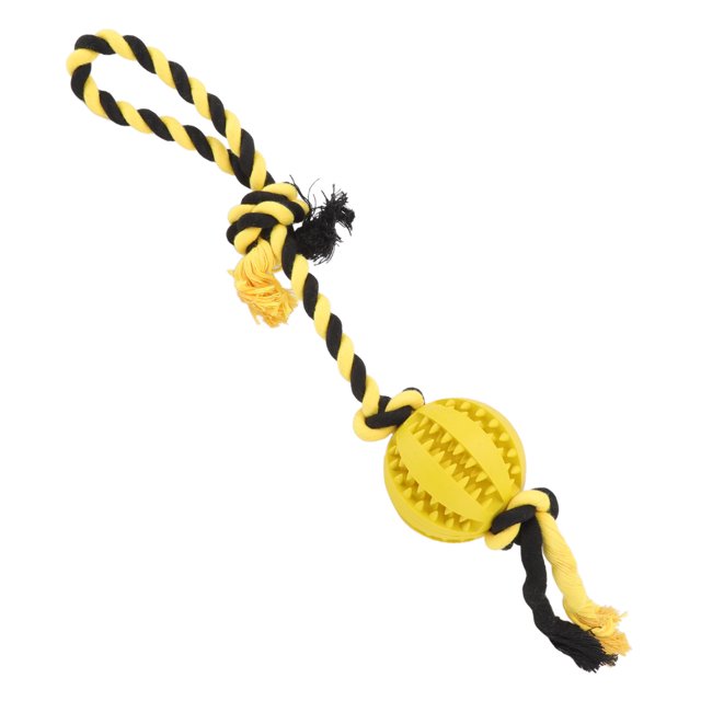Dog Training Treats Teething Rope Toy, Bite Resistant Dog Puzzle Teething Toy Healthy For Chewing For Puppies Yellow