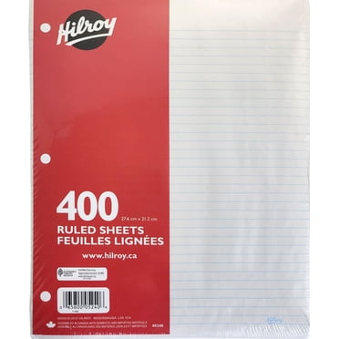 Hilroy® Refill Paper Ruled, 400 Sheets, Refill Paper
