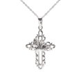 thumbnail image 1 of Sterling Silver Dove Cross Peace Pendant Necklace, 18", 1 of 1