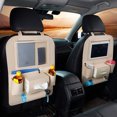 thumbnail image 3 of Car Back  Organizer Car Backseat Storage Bag Car Backseat Holder Car Back  Protector Car Backseat Kick Mat Car Back  Organizer Nonwoven Fabric 40x55cm Washable Universal Backseat, 3 of 4