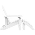 thumbnail image 2 of vidaXL Chaise Adirondack de Jardin avec Repose-Pieds HDPE Blanc, 2 of 5