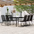 thumbnail image 1 of vidaXL 7 Piece Garden Dining Set Black, 1 of 4