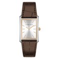thumbnail image 1 of Alfred Sung Horizon Silver Sunray dial Brown strap Men's watch, 1 of 1