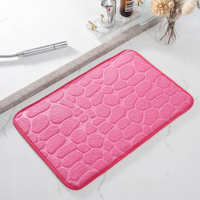 Amzcrzy Catch Mud 1Pc Foam Bath Rug Embossed Bathroom Mat Water Absorbent and Washable Bath Rugs Non-Slip Thick Soft and Comfortable Carpet for Show Room Decor Bathroom Rugs Outdoor Rug