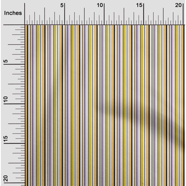 oneOone Tissu en Coton Flex Multicolore à Rayures Imprimé au Mètre 40 Pouces de Large