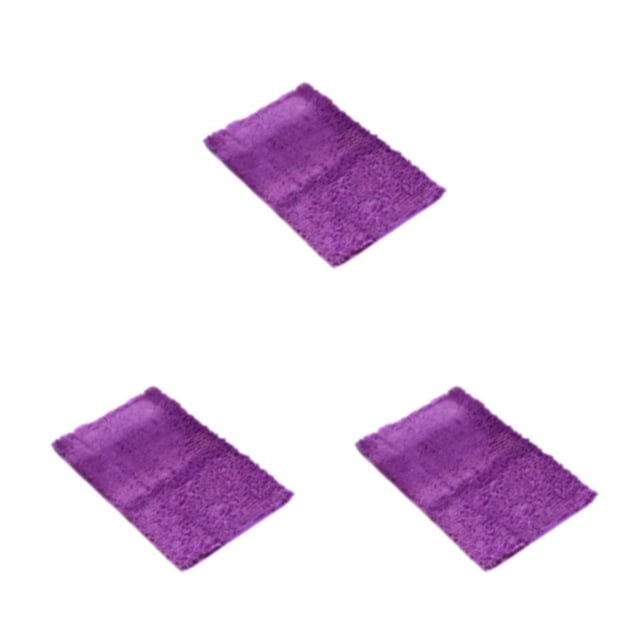 mmirethe Polyester Soft Chenille Rug - Prompt And Strong Absorption No Shedding Soft Texture Absorbent Vibrant Purple 40cm*60cm 3Set