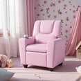thumbnail image 2 of Costway Fauteuil Inclinable pour Enfants avec Porte-Gobelet et Poche Latérale Dossier et Repose-Pieds Réglables Rose, 2 of 10