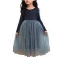 thumbnail image 1 of Rbaofujie Robes Tutu pour Filles Manches Longues Automne Hiver Robe en Tulle à Sequins 4-16 Ans, 1 of 5