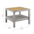 thumbnail image 4 of Songmics Home Collection Sencillo - Petite Table Basse, Table d'Appoint de Jardin, Carré, avec Rangement, Style Transitionnel, Faux Bois, 4 of 5