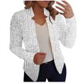 thumbnail image 3 of Yuyuzo Cardigans à Paillettes pour Femmes Décontractés à Manches Longues Hauts de Fête Décontractés Ajustés Scintillants Vestes d'Extérieur Mode, 3 of 7