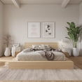 thumbnail image 3 of Nexera Kanso Low Profile Queen Platform Bed with Headboard, Natural Blonde Oak, 3 of 6