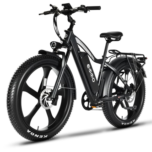 EMMO E-Wild Pro Vélo Électrique Pneus Larges Longue Portée 750W 48V 160km - Certifié UL 2849 et UL 2271, Suspension 34mm - Noir