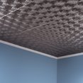 thumbnail image 2 of Fasade Cyclone Vinyl 2ft x 2ft Glue Up Ceiling Panel Brushed Nickel 5 Pack, 2 of 5