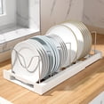 thumbnail image 4 of Kcavykas Maison, Cuisine, Rangement de Réfrigérateur, Organiseur de Support de Casseroles Extensible Organiseur de Casseroles pour Armoire Couvercle de Casserole avec Compartiment Ajustable pour Armoire de Cuisine Batterie de Cuisine Cuisson Grille à Frire, 4 of 8