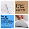 thumbnail image 2 of GORILLA GRIP Chenille Bath Rug 24x17, Rubber Back Quick Dry Washable Microfiber Bathroom Mats, White, 2 of 8