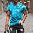thumbnail image 2 of Birdeem Chemises pour Hommes Mode Hommes Confortables Imprimés Manches Courtes Col Rond Blouses Chemises, 2 of 12