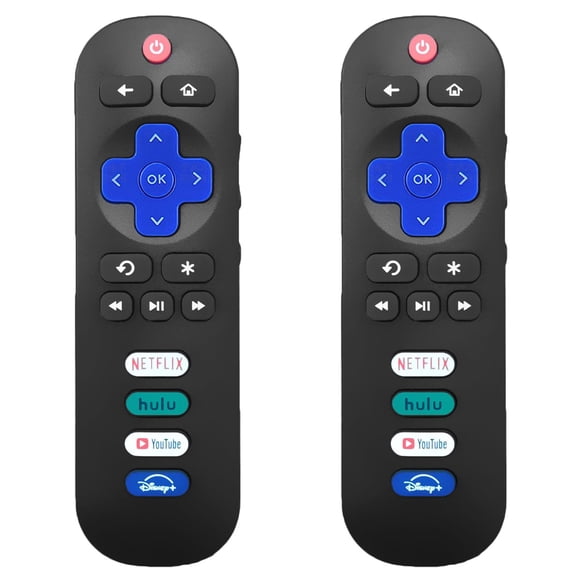 2 Pieces TV Replacement Remote Control, Compatible with TCL/Hisense Roku/Onn Roku etc