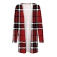 thumbnail image 5 of lcziwo 2024 Cardigan pour Femmes Cardigan à devant Ouvert Chandails pour Femmes Cardigans pour Femmes avec Poches Décontracté Léger Imprimé Cardigan de Mode Chandails Cardigan Mince Manteau Léger Rouge TG, 5 of 5