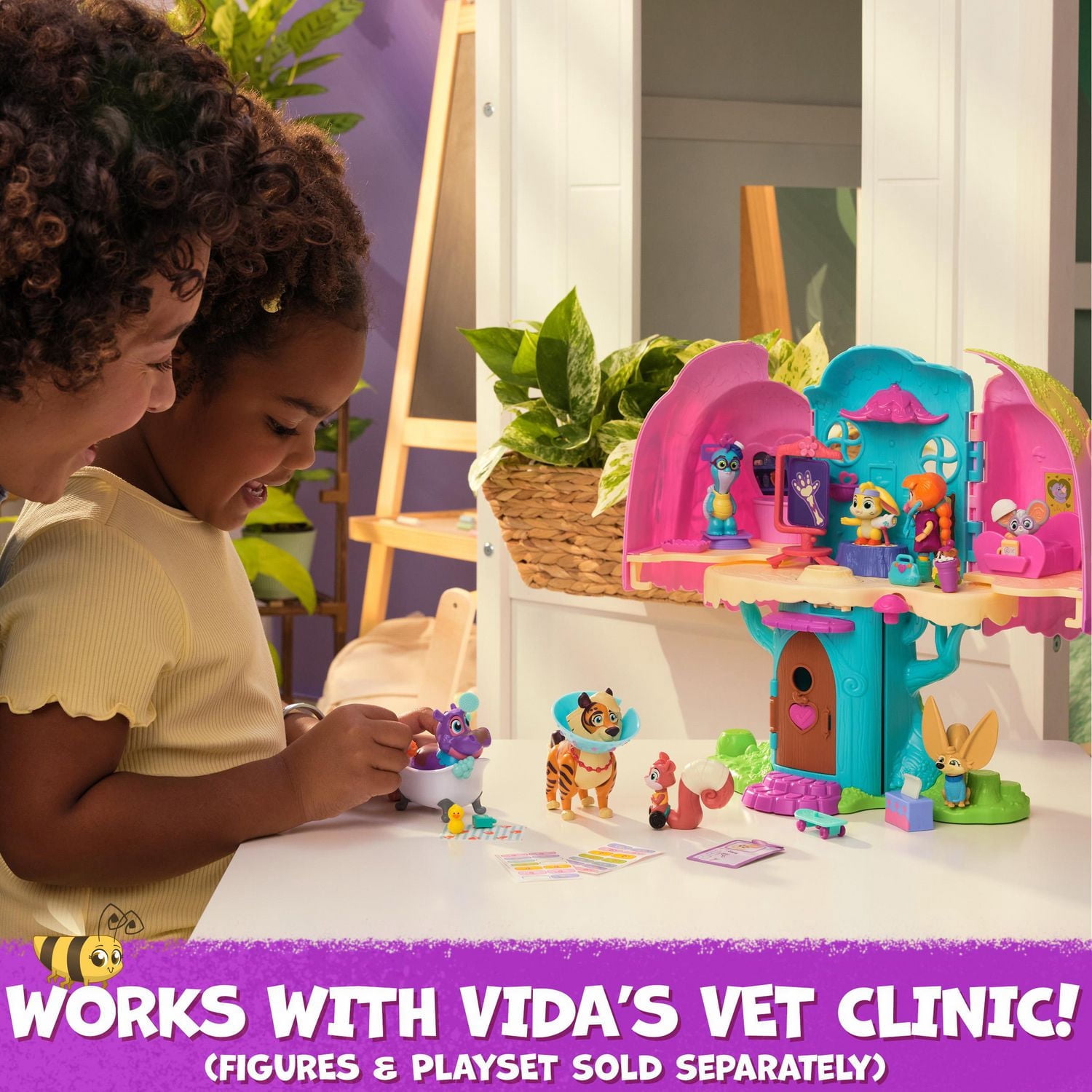 Vida la Véto, Coffret Rhume et câlinous avec figurines articulées Zigzag et Durdur et boîte de mouchoirs, jouets pour filles et garçons à partir de 3 ans