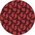 thumbnail image 1 of Ahgly Company Tapis Rond Lavable en Machine Intérieur Transitionnel Rouge Cramoisi, 6 Pieds Rond, 1 of 7