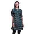 thumbnail image 1 of Bimba Kurtis Indiennes Courtes pour Femmes Tunique Imprimée Chemise à Manches Roulées, 1 of 6
