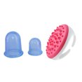 thumbnail image 2 of 2 Pcs Gobelet de Massage Gobelet de Thérapie en Silicone Professionnel pour Ventouses avec Brosse de Massage, 2 of 10