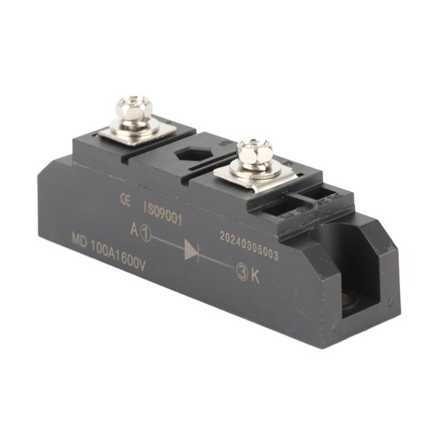 Rectifier Power Module, 100A 1600V Bridge Rectifier 2 Terminal Conductivity Copper Plate Cooling for PWM Inverter Current Input