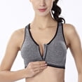 thumbnail image 1 of MesaSe Women‘s Front Zipper Closure Sports Bra High Impact Support Racerback Zip Front Close Workout Bras with Removable Pads, 1 of 9