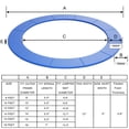 thumbnail image 2 of Gymax 12FT Trampoline Replacement Safety Pad Universal Trampoline Cover Blue, 2 of 10