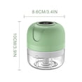 thumbnail image 3 of Czzoypi Electric Garlic Chopper, 100ml Portable Food Processor with USB Charging, Wireless Mini Chopper for Garlic Vegetables Meat, 4 Stainless Steel Blades Easy Clean Kitchen Mincer, Green, 3 of 7