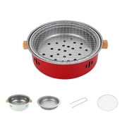 Outdoor Barbecue Grill, Portable Charcoal BBQ Grill, Compact & Sturdy Iron Grill for Outdoor Cooking, BBQ Grill for Garden & Camping, Kitchen Essentials for Family BBQs